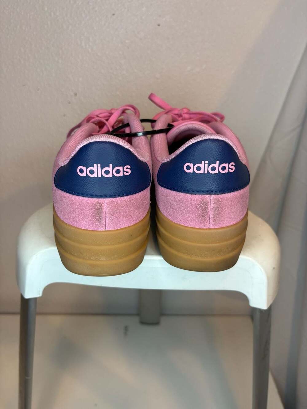 adidas VL Court Bold Women's Platform Sneakers - Pink and Navy Blue 9.5 - Picture 2 of 8